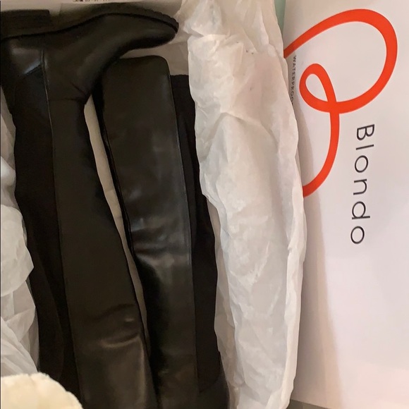 NEW Knee High Black Leather Boots - Picture 4 of 4